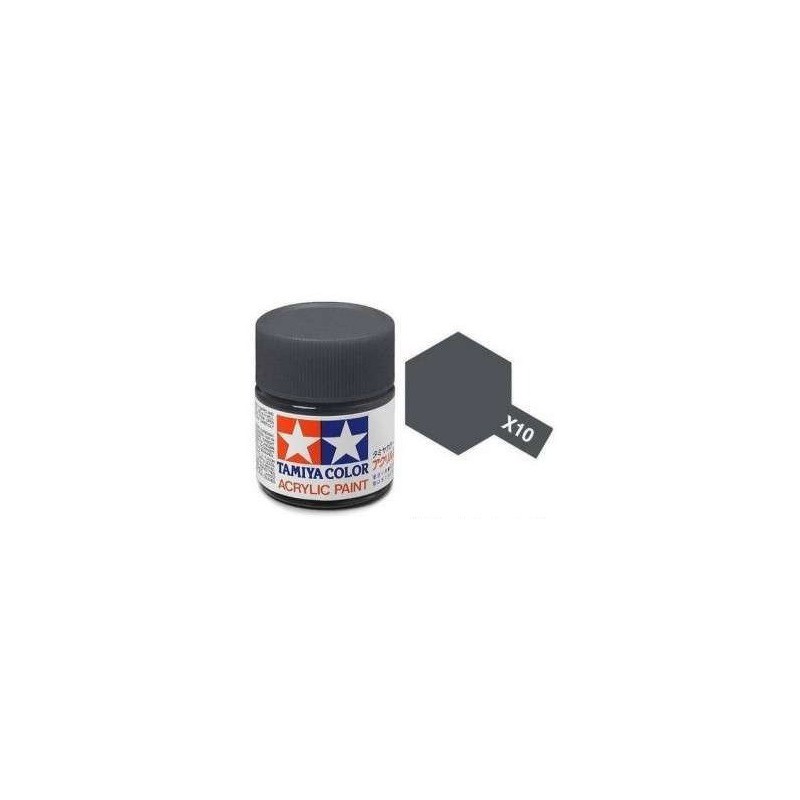 Tamiya, Acrylic Paint Metal Gun X-10, 10ml