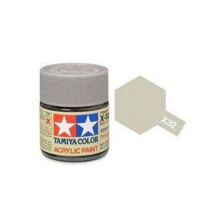 Tamiya, Acrylic Paint Titanium Zilver X-32, 23ml