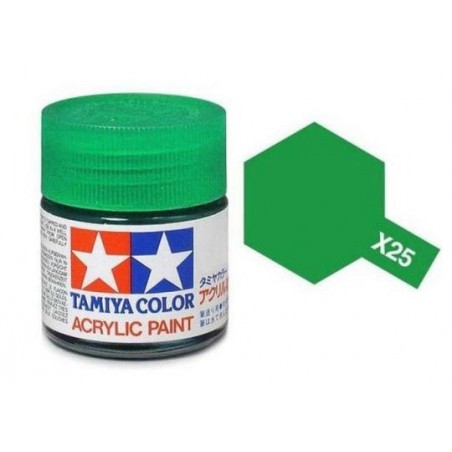 Tamiya, Acrylic Paint Transparant Groen X-25, 23ml