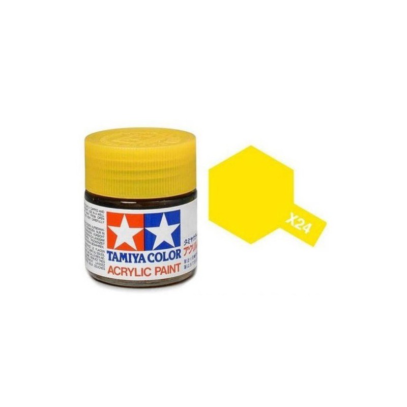Tamiya, Acrylic Paint Transparant Geel X-24, 23ml