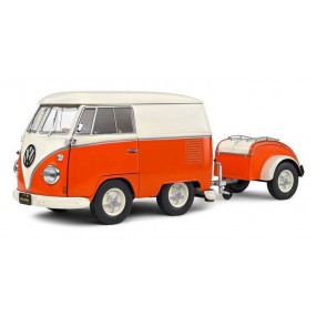 VW T1 Kool Kombi + Aanhanger - 1:18 - Solido