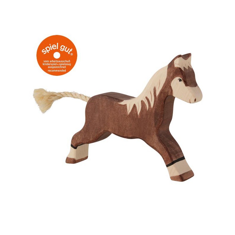 Holztiger - Paard, rennend, donkerbruin