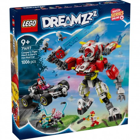 Lego Dreamzzz - 71497 Coopers tijgermecha en Zero's hot rod auto