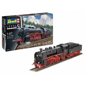 Kopie van Modelset, Schnellzuglokomotive Express S 3/6 BR 18,5 & Tender 1:87, Revell