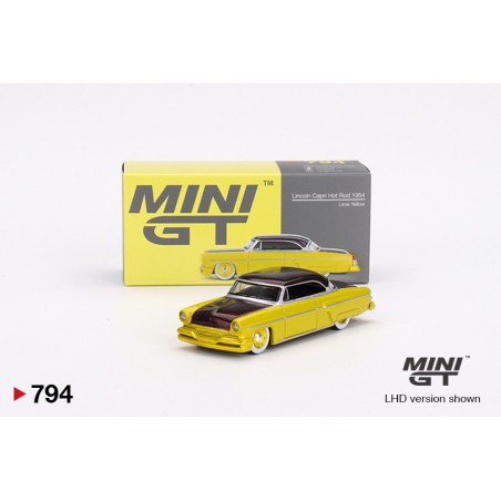 Lincoln Capri Hot Rot (Geel) 1:64, Mini GT (794)