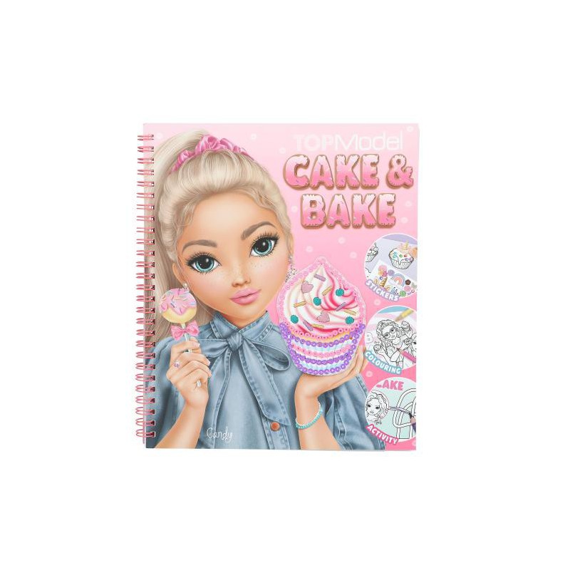 TOPModel, Cake & Bake kleurboek met pailletten 13386