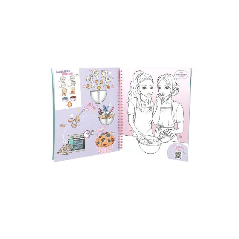 TOPModel, Cake & Bake kleurboek met pailletten 13386