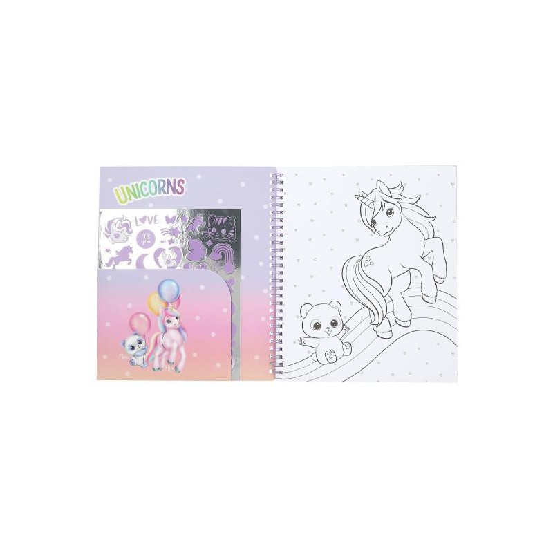 Ylvi, Kleurboek met eenhoorn pailletten 13587