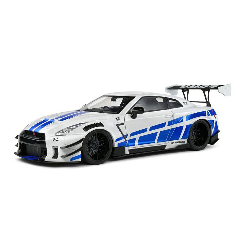 Nissan GT-R (R35) W/ Liberty Walk Body Kit 2.0 '24 (Zilver) - 1:18 - Solido