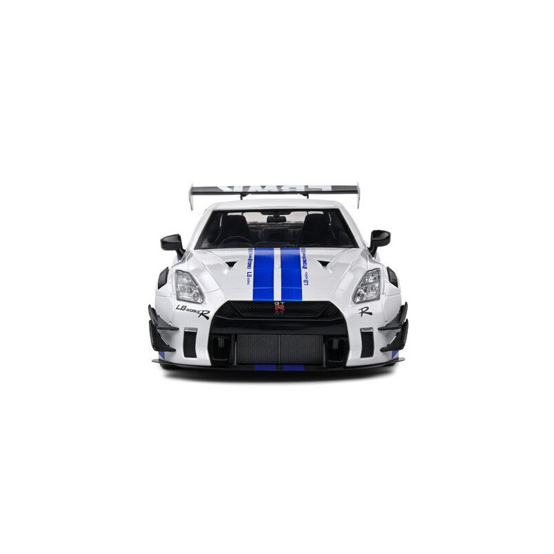 Nissan GT-R (R35) W/ Liberty Walk Body Kit 2.0 '24 (Zilver) - 1:18 - Solido
