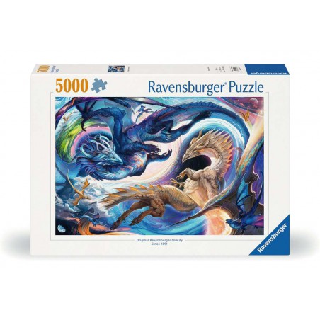 Groot vliegerfestival bij dag en nacht, 5000 stukjes Ravensburger