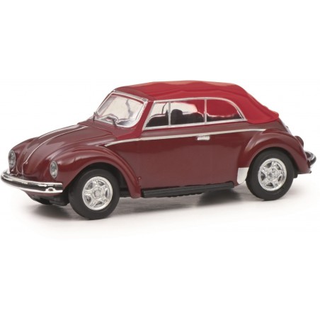 Volkswagen Kever Cabriolet Rood 1:87, Schuco