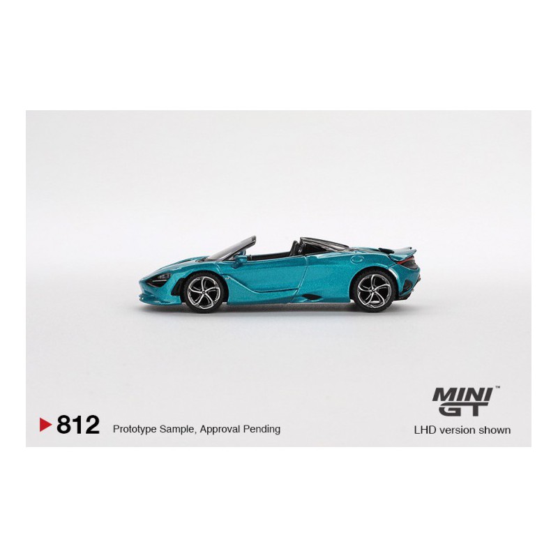 Mclaren 750 Spider (Belize blauw) 1:64, Mini GT (812) RHD