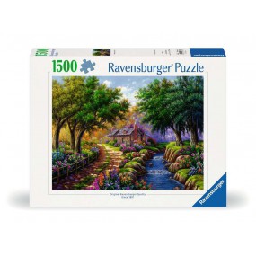 Cottage bij de rivier, 1500 stukjes Ravensburger