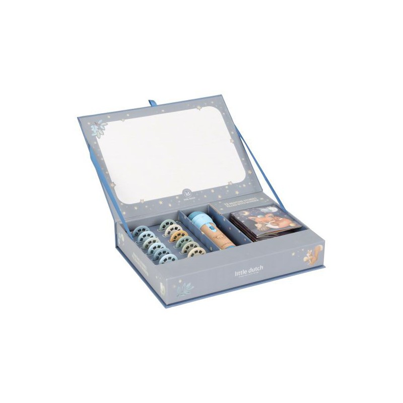 Verhalen projector zaklamp, blauw - Little Dutch