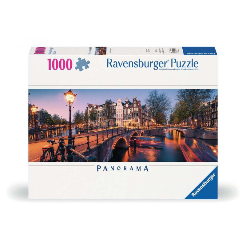 Avond in Amsterdam Panorama 1000 stukjes Ravensburger