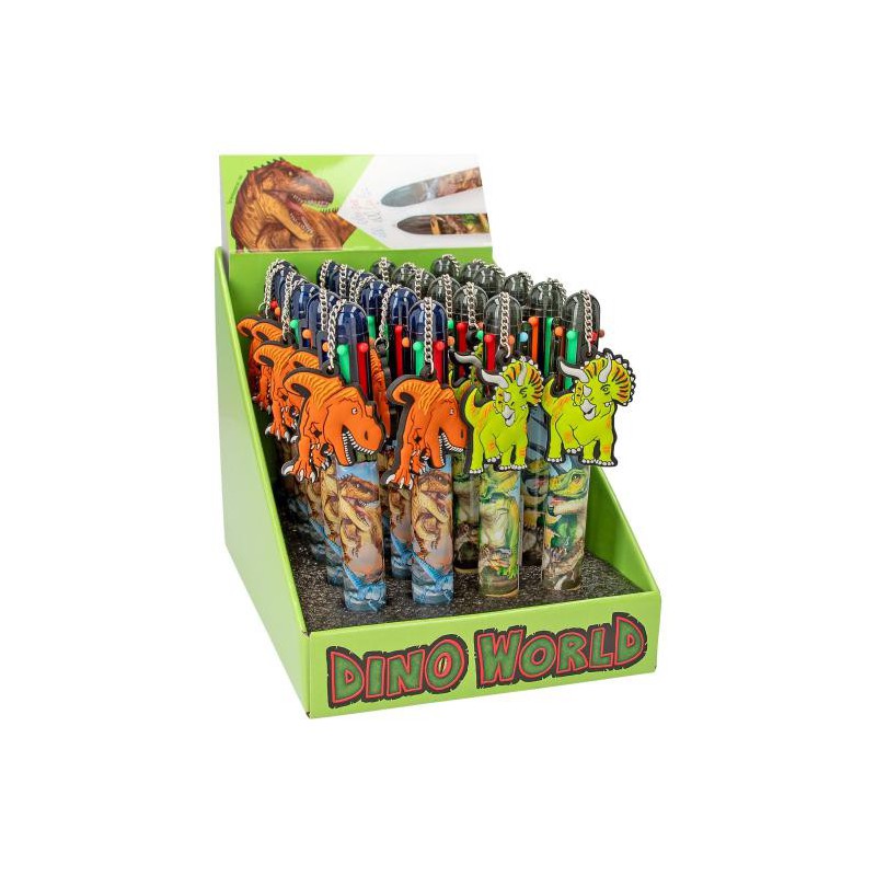 Dino World, Gelpen met 6 kleuren 12862