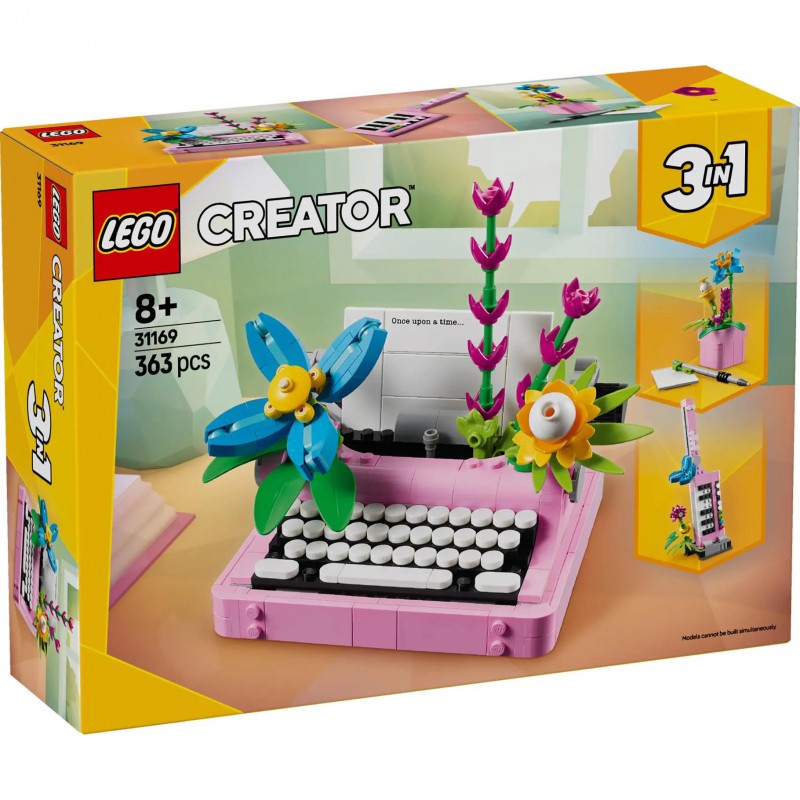 LEGO CREATOR - 31168 Typemachine met bloemen