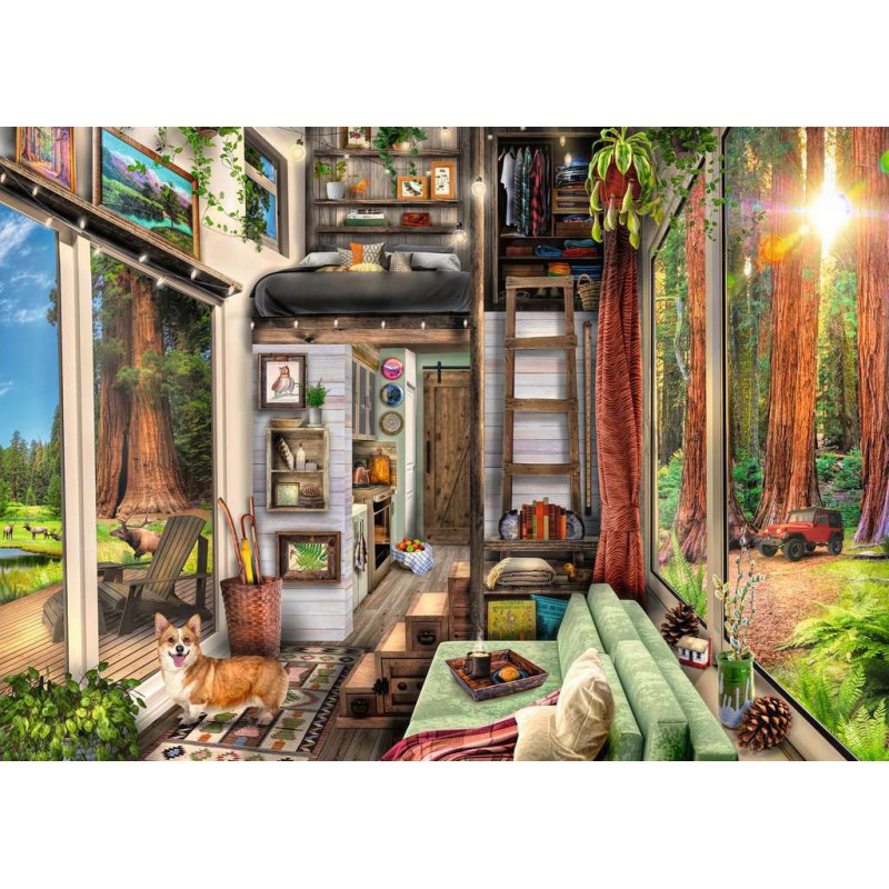1000stukjes Ravensburger Tiny House in Redwood Forest,