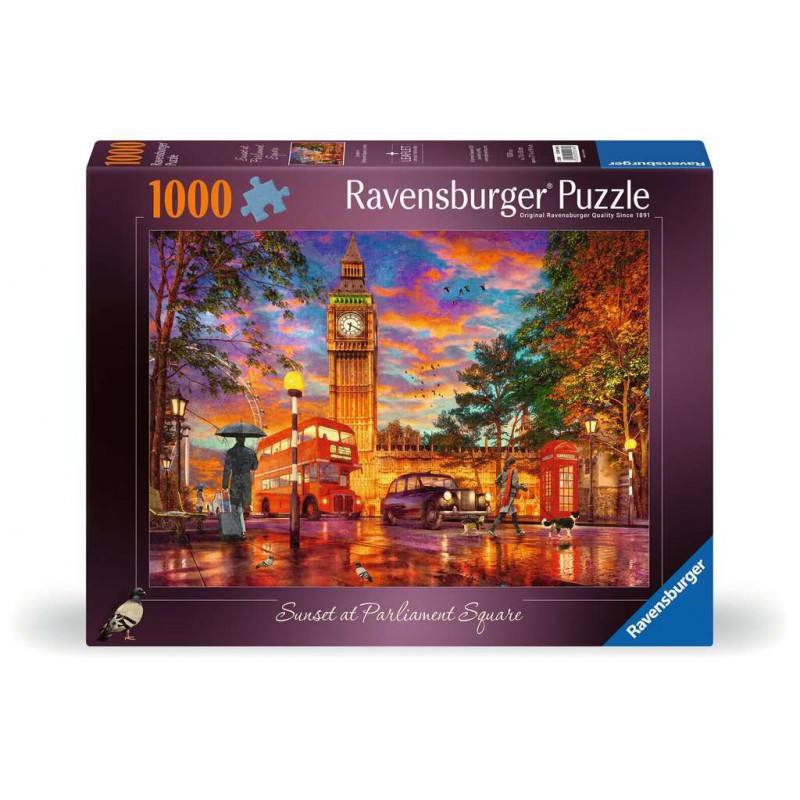Zonsondergang op Parliament Square, Londen, 1000 stukjes Ravensburger