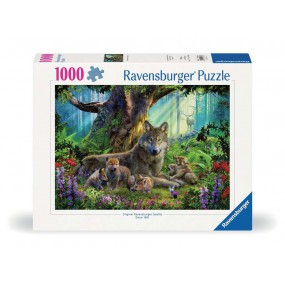 Familie wolf in het bos 1000stukjes Ravensburger