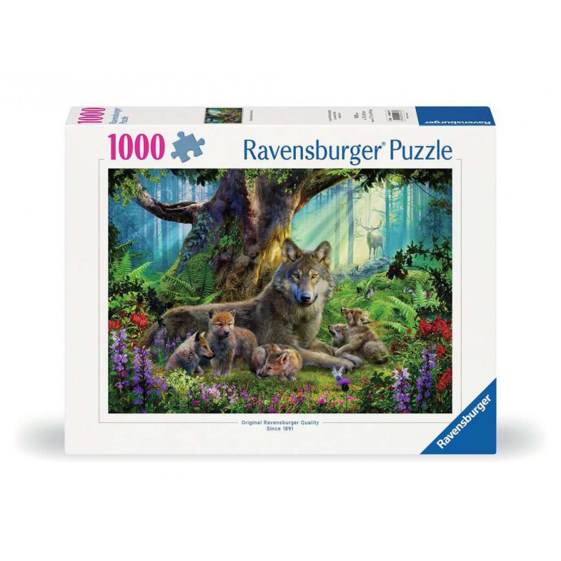Familie wolf in het bos 1000stukjes Ravensburger