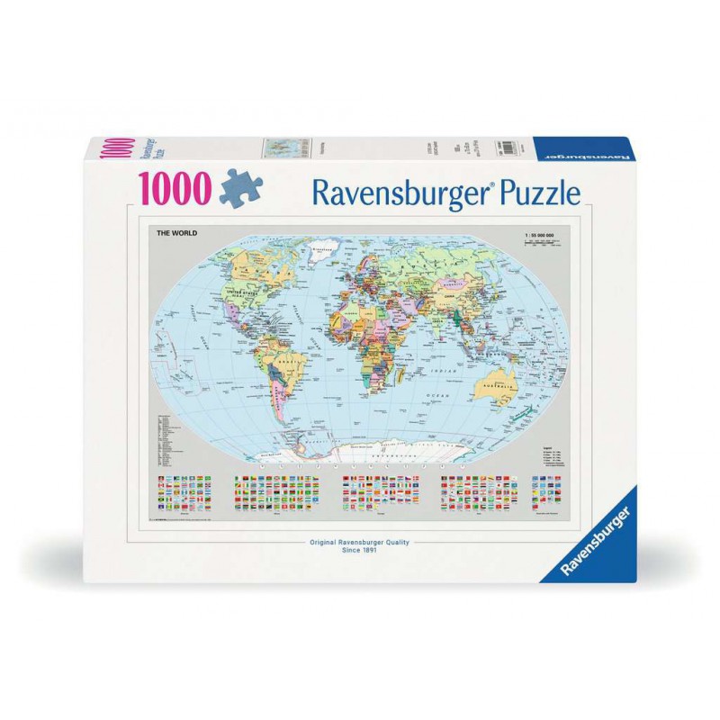 Staatkundige Wereldkaart 1000stukjes Ravensburger