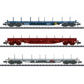 Minitrix-N, PlatteWagenset SNCB, T18723
