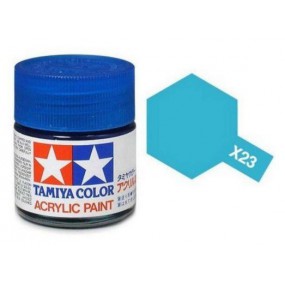 Tamiya, Acrylic Paint Transparant Lak blauw X-23, 23ml