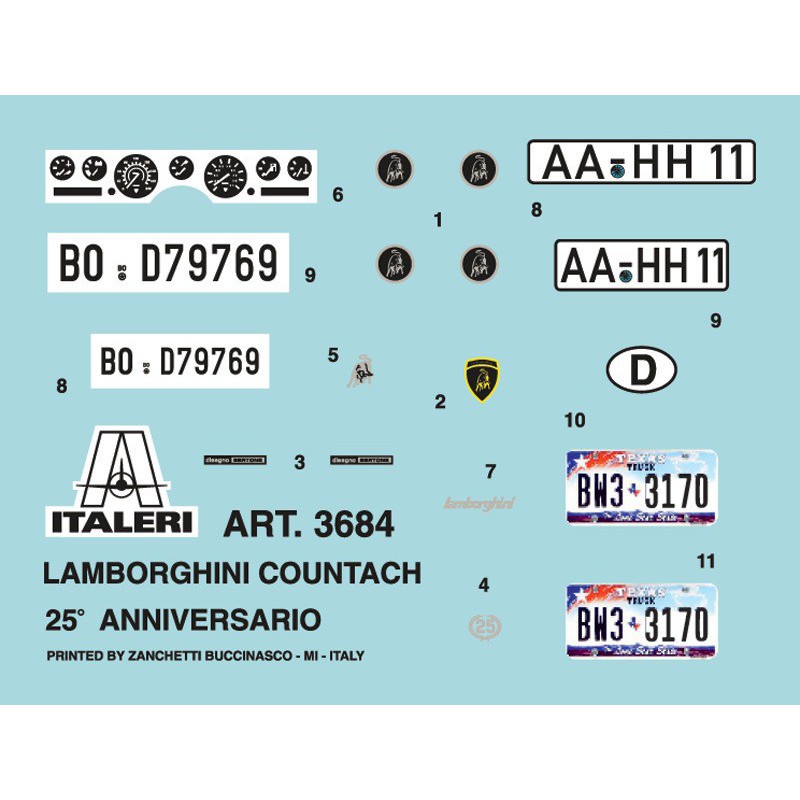 Lamborghini Countach 1:24, Italeri