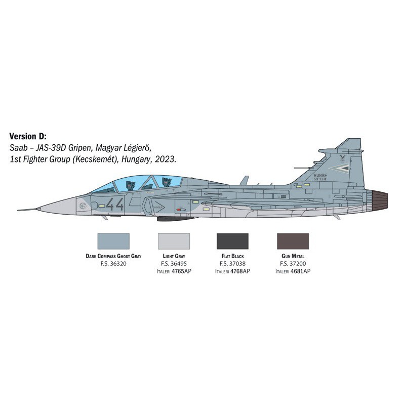 JAS-39 Gripen Twin Seater 1:48, Italeri
