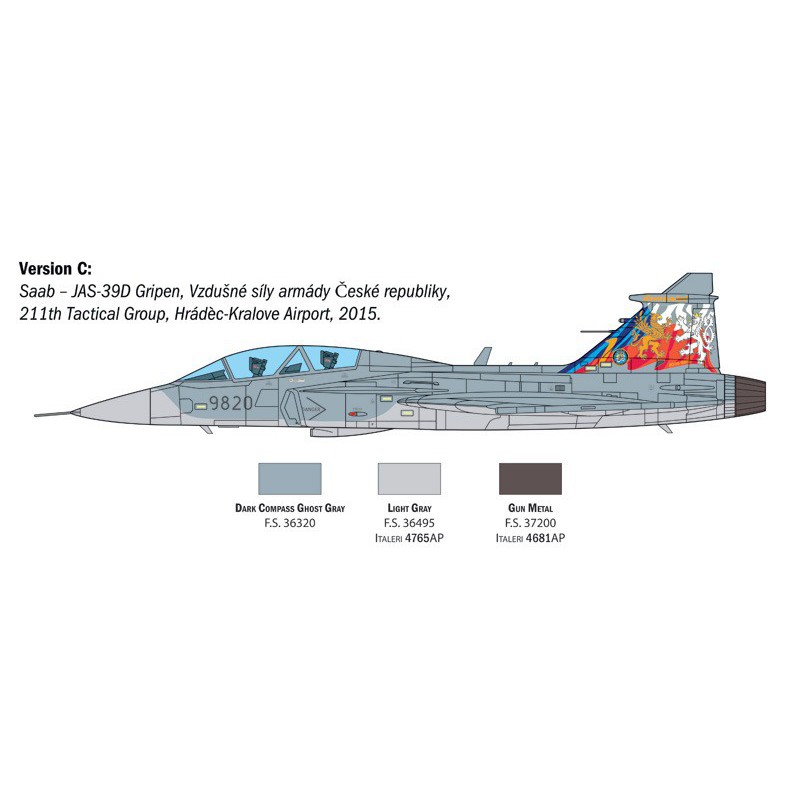 JAS-39 Gripen Twin Seater 1:48, Italeri