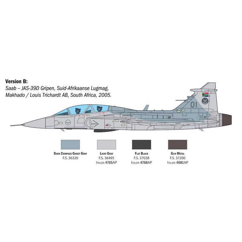 JAS-39 Gripen Twin Seater 1:48, Italeri