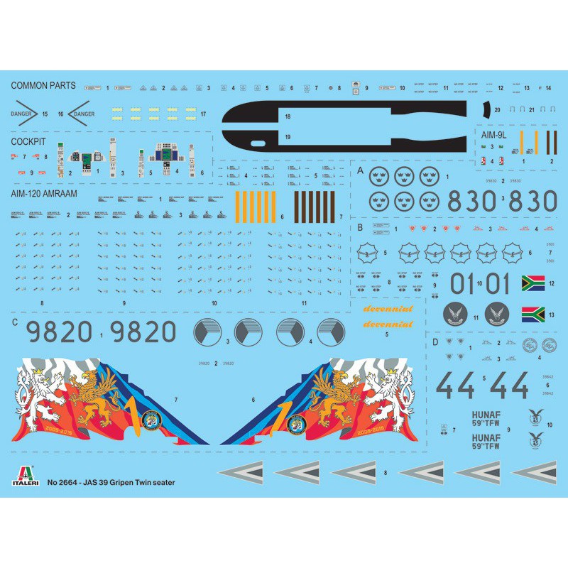 JAS-39 Gripen Twin Seater 1:48, Italeri