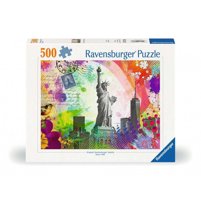 Kaart uit New York- 500 stukjes Ravensburger