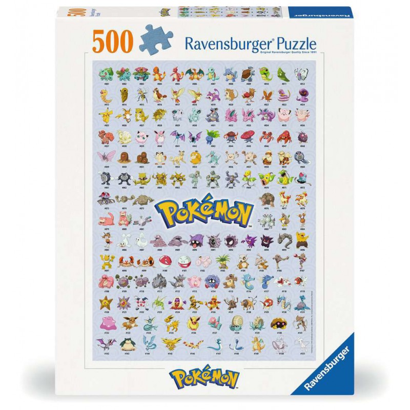 Pokémon: eerste generatie, 500 stukjes Ravensburger