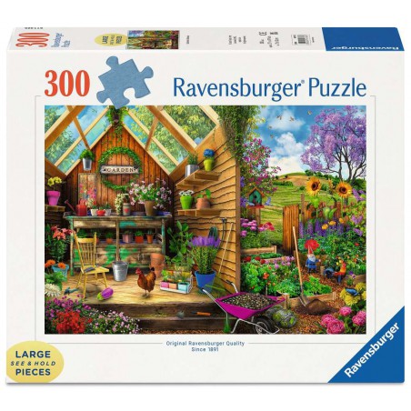 Blik in het tuinhuis 300 stukjes XL Ravensburger