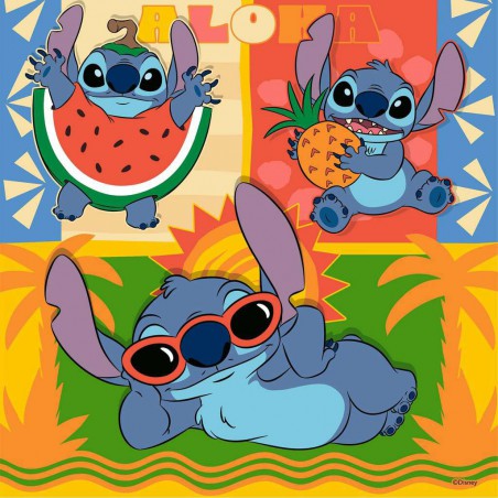 Disney Stitch puzzel 3x49stukjes ravensburger