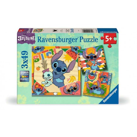 Disney Stitch, 3x49stukjes Ravensburger