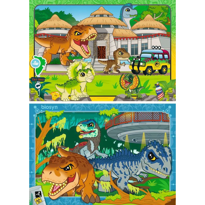 Jurassic world explorers 2x24stukjes kinderpuzzel Ravensburger