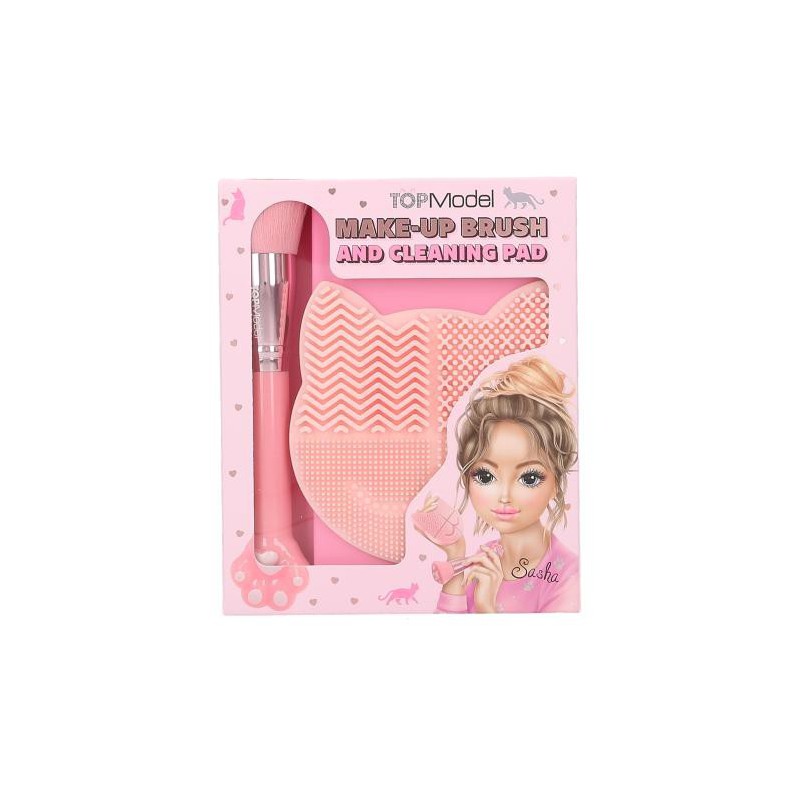 TOPModel, Kwast en cleaning pad kitty BEAUTY and ME 13253