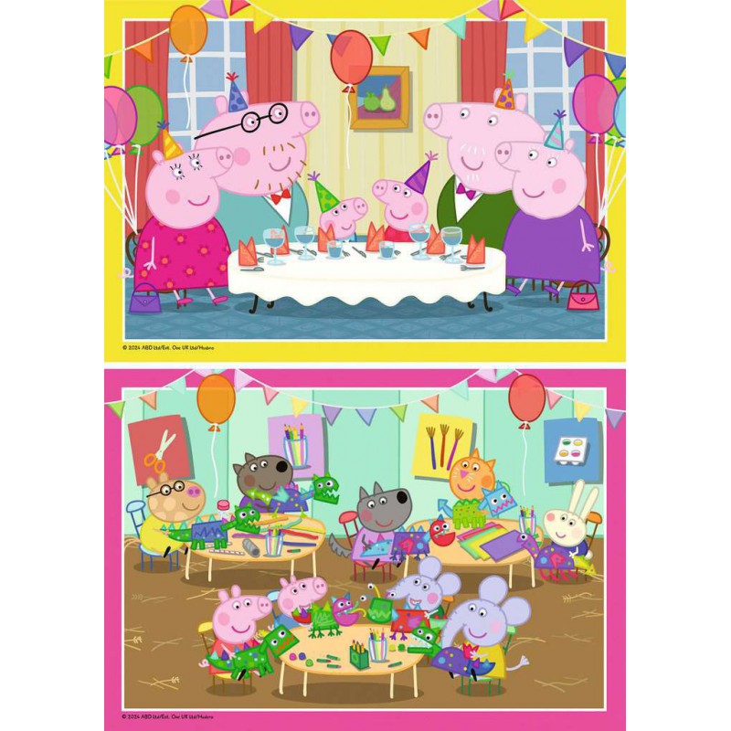 Ravensburger  2x12 stukjes Thuis bij Peppa Pig feest!