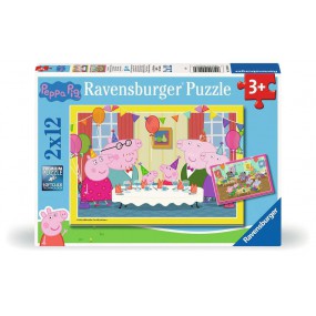 Thuis bij Peppa Pig, feest! 2x12 stukjes Ravensburger
