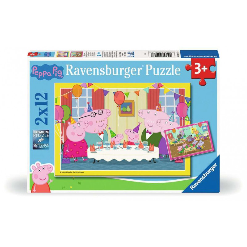 Thuis bij Peppa Pig, feest! 2x12 stukjes Ravensburger