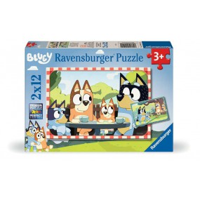 Bluey, een dag met Bluey, 2x12 stukjes Ravensburger