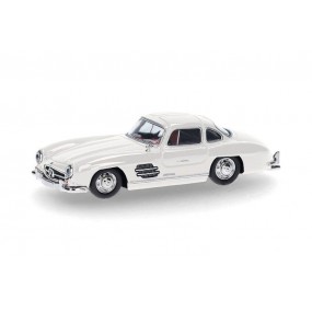 Mercedes Benz 300 SL (Vleugeldeur) (wit) 1:87, Herpa