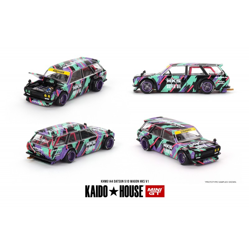 Datsun 510 wagon HKS 1 '69 kaido House 1:64, Mini GT