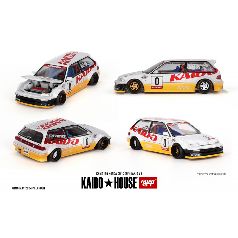 Honda Civic (EF)Kanjo V1 '87  kaido House 1:64, Mini GT