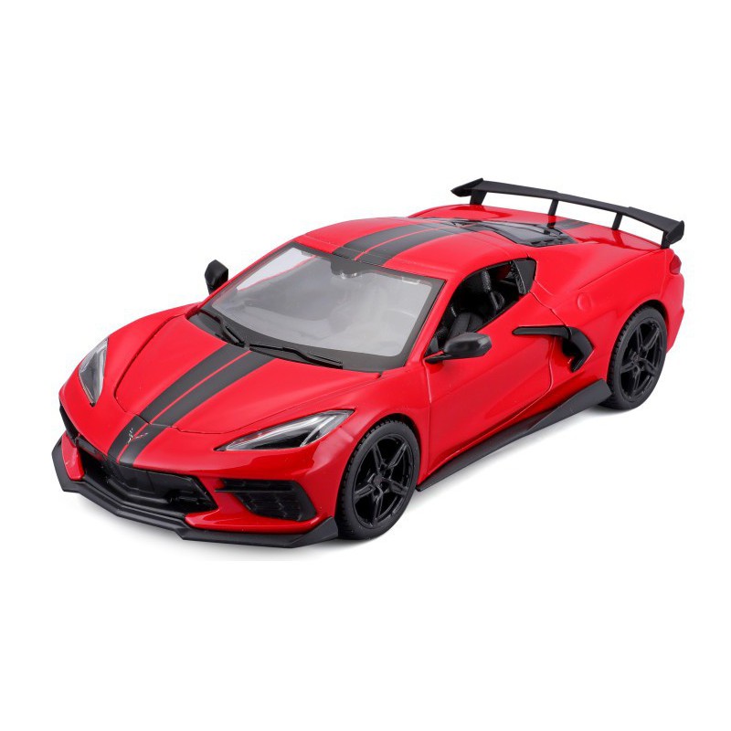 Chevrolet CORVETTE STINGRAY COUPE HIGH WING 2020 (rood), 1:24, Maisto