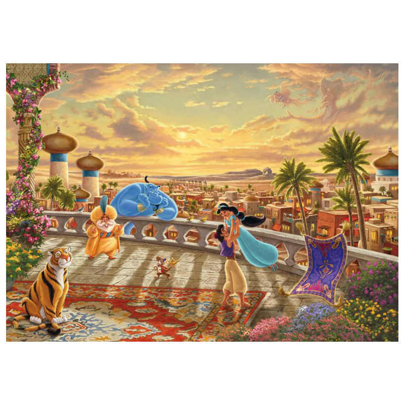 Disney Jasmine Dancing in the desert sunset 1000 stukjes puzzel